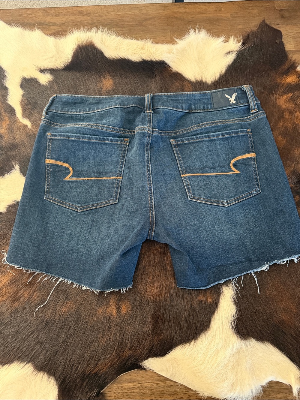 American Eagle Outfitters Dark Blue Denim Jean Shorts - Picture 4 of 4